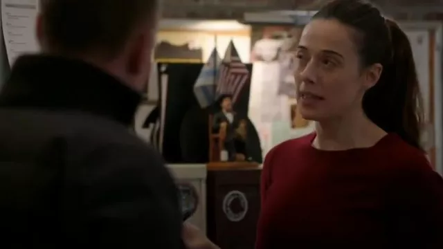 J.Crew: Sudadera con capucha de algodón y cachemira usada por Kim Burgess (Marina Squerciati) como se ve en Chicago P.D. (S12E14)