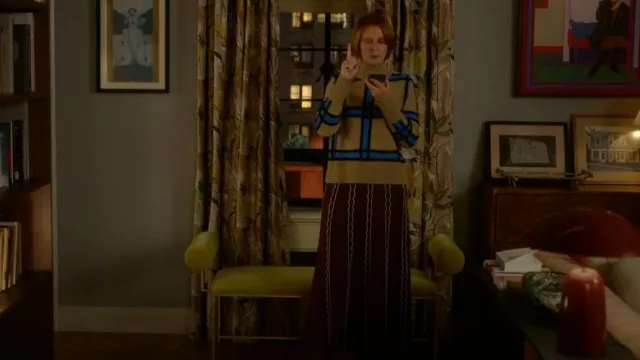 Cara Cara Southport Jupe longue en tricot portée par Miranda Hobbes (Cynthia Nixon) comme on le voit dans And Just Like That... (S03E10)