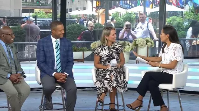 Milly Addison Roja Top worn by Kaylee Hartung as seen in Today on August 1, 2025