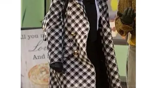 Check Print Coat of Charlotte York (Kristin Davis) as seen in And Just Like That… (S03)