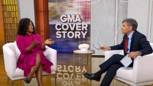 Hobbs Lainey Dress worn by Ericka Sóuter as seen in Good Morning America on August 4, 2025