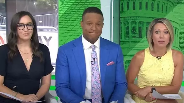 Eliza J Lace Shift Dress portée par Dylan Dreyer comme on le voit dans Today le 5 août 2025