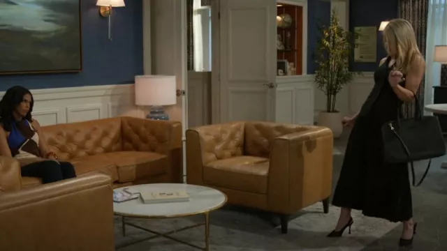 Steve Madden Bri Pump in Black Polka Dot worn by Vanessa McBride (Lauren Buglioli) as seen in Beyond the Gates (S01E90)