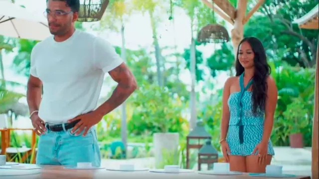 Mi top de ganchillo a mano Beachy Side Muse usado por Lea Cayanan como se ve en Bachelor in Paradise (T10E06)