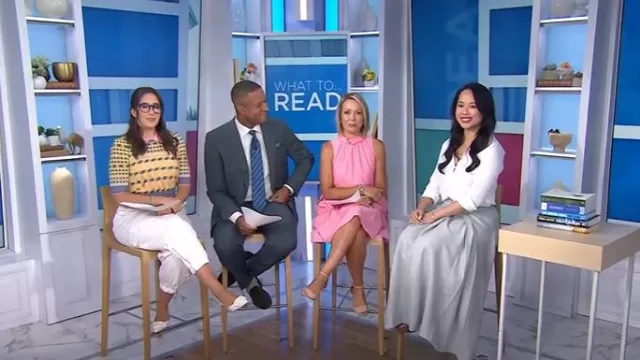 L'Agence Kori Blouse worn by Ana Huang as seen in Today on August 6, 2025