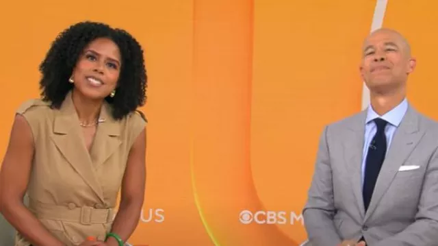 M.M. LaFleur The Marcella Dress worn by Adriana Diaz as seen in CBS Mornings on August 4, 2025
