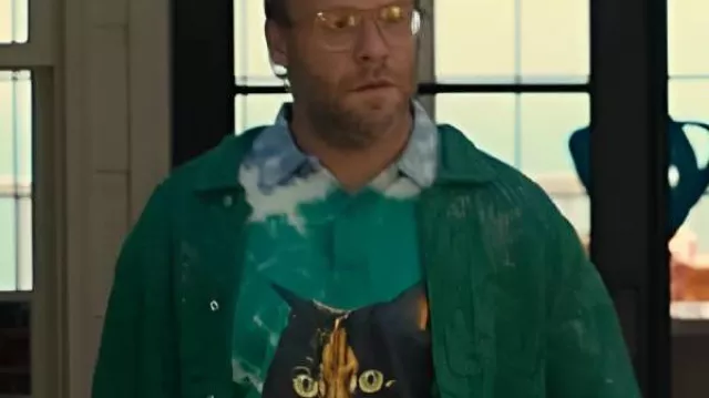 Seth Rogen Cat Polo Shirt worn by Will (Seth Rogen) in Platonic (S02E08)