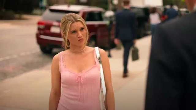 Guizio Dainty Lace Knit Mini Dress worn by Taylor Jewel (Rain Spencer) as seen in The Summer I Turned Pretty (S03E05) | Spotern Guizio Dainty Lace Knit Mini Dress worn by Taylor Jewel (Rain Spencer) as seen in The Summer I Turned Pretty (S03E05) | Spotern