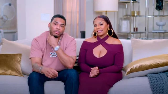 Vestido midi Lora de Michael Costello x Revolve usado por Ashanti como se ve en Nelly & Ashanti: We Belong Together (S01E01)