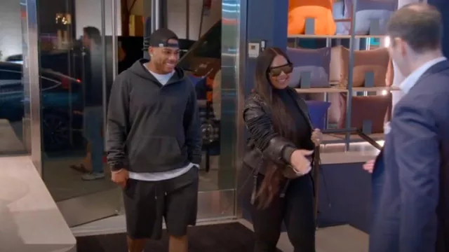 Sudadera con capucha de algodón bordada con logo de Balmain usada por Nelly como se ve en Nelly & Ashanti: We Belong Together (S01E01)