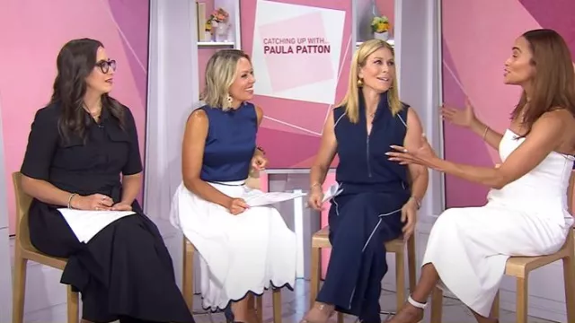 Zara Poplin Midi Dress worn by Savannah Sellers as seen in Today on August 7, 2025