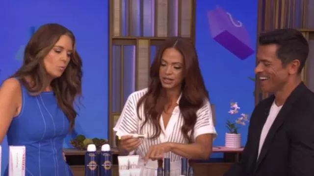 Norma Kamali Geralyn Combinaison en jersey à empiècements et maille portée par Elle Duncan, comme on le voit en LIVE avec Kelly et Mark le 7 août 2025