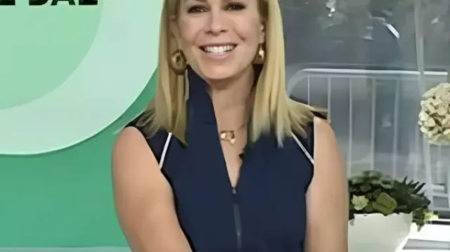 Jill Martin Navy Blue Jumpsuit worn by Jill Martin in Today