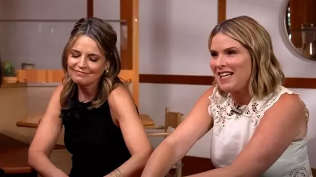 Veronica Beard Jordyn Crewneck Tank worn by Savannah Guthrie as seen in Today on August 11, 2025