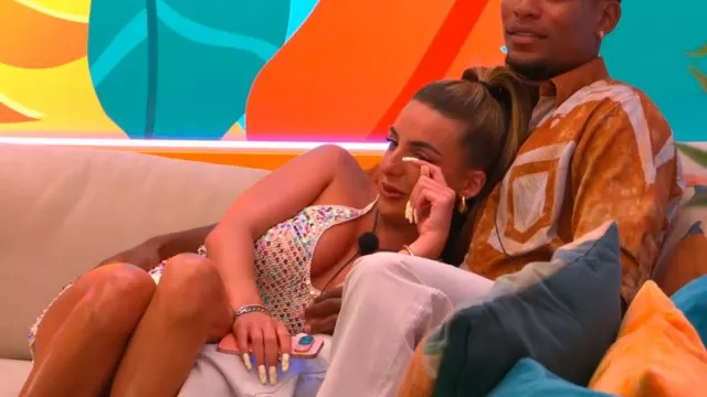 Retrofete Elliana Sequin Crochet Dress worn by Toni Laites as seen in Love  Island (S12E51) | Spotern