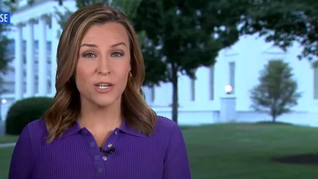 Theory Rib Polo worn by Mary Bruce as seen in Good Morning America on August 12, 2025