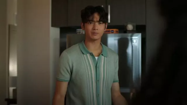 Marine Layer Border Stripe Short Sleeve Sweater worn by Steven Conklin (Sean Kaufman) as seen in The Summer I Turned Pretty (S03E06)