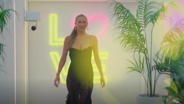 For Love & Lemons Vestido maxi Shirley usado por Angel Swift como se ve en Love Island (S12E57)