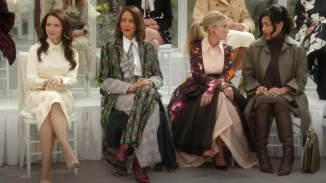 Gucci Berry Patent Leather Lace Up Kim Ankle Boots in Burgundy worn by Lisa Todd Wexley (Nicole Ari Parker) as seen in And Just Like That… (S03E12)