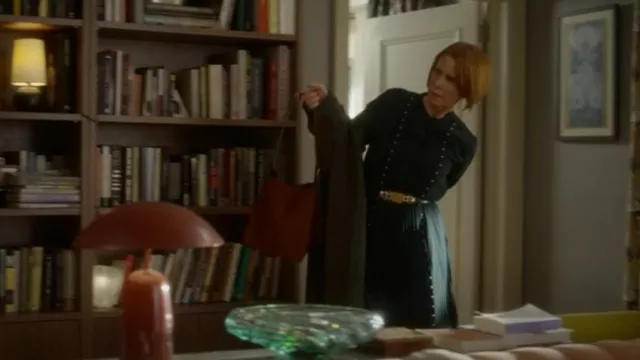 A.P.C. Virginie Suede Tote Bag worn by Miranda Hobbes (Cynthia Nixon) as seen in And Just Like That… (S03E12)