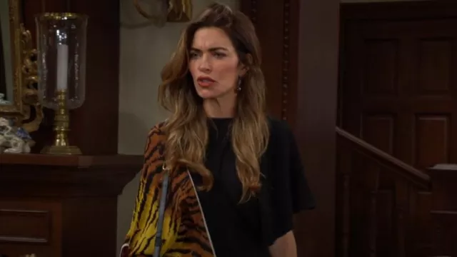 Chan Luu Lark Drop Earring in Turquoise worn by Victoria Newman ( Amelia Heinle) as seen in The Young and the Restless on August 11, 2025