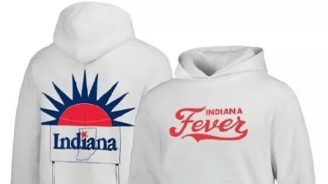 Indiana Fever Round21 Grey Rise Hoodie worn by Caitlin Clark in I got to collaborate with Round21 and Indiana fever to make merch of my artwork.