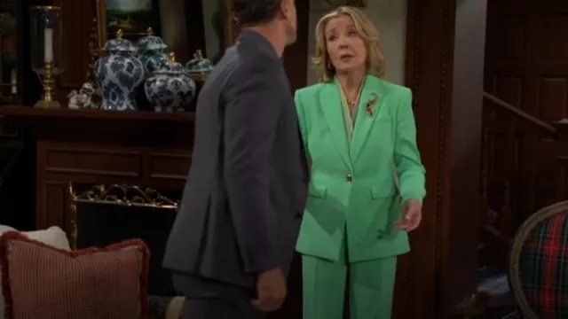 Pinko Parano Pants worn by Nikki Reed Newman (Melody Thomas-Scott) as seen in The Young and the Restless on August 14, 2025