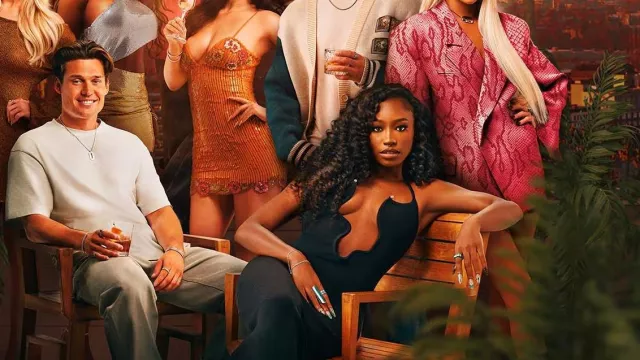 Christopher Esber Salacia Plunging Wavy U Ring Sleeveless Maxi Dress worn by Serena Page as seen in Love Island: Beyond the Villa (S01E01)