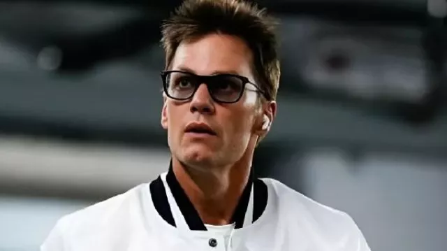 Tom Brady Raiders White Bomber Jacket in Tom Brady visits Raiders camp in first appearance as minority owner