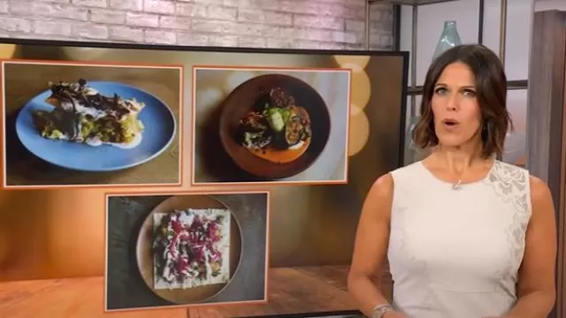 Elie Tahari Avital Vestido tubo usado por Dana Jacobson como se ve en CBS Mornings el 17 de agosto de 2025