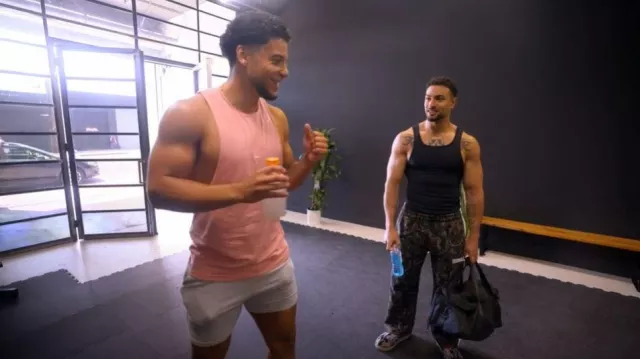 Gym Shark Critical Drop Arm Tank worn by Kenny Rodriguez as seen in Love Island: Beyond the Villa (S01E06)