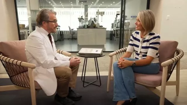 Baum und Pferdgarten Carlee Sweater porté par Dylan Dreyer comme on le voit dans Today le 18 août 2025