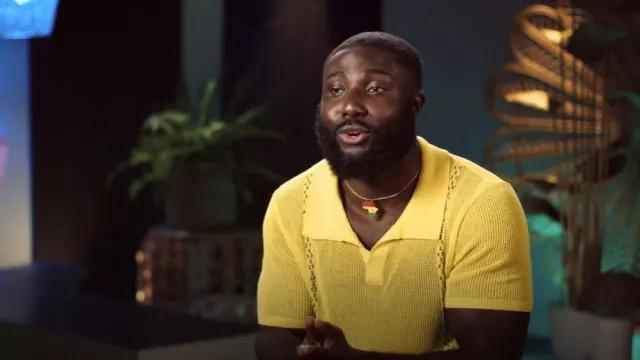 Shein Manify Polo Top worn by Godwin Asamoah as seen in Are You My First? (S01E01)