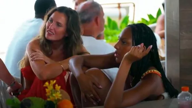 Aiberty Hand Crochet Knitted Two Piece Bikini in Yellow worn by Bailey Brown as seen in Bachelor in Paradise (S10E08)