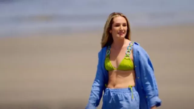 Conjunto de bikini con correa de cadena verde Saudade usado por Madi como se ve en ¿Eres mi primero? (S01E01)