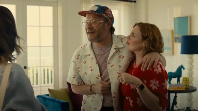 Bode Chemise en piqué de coton imprimé à col camp, portée par Will (Seth Rogen) comme on le voit dans Platonic (S02E04)