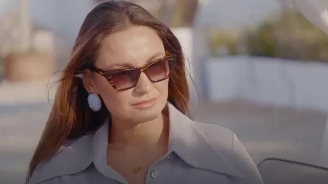 Saint Laurent SL276 Mica Cat-Eye Frame Acetate Sunglasses worn by Samantha Faiers as seen in Sam & Billie: Sister Act (S01E01)