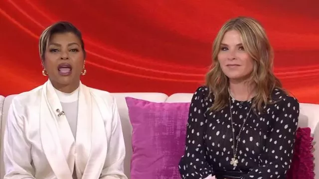 Baum Und Pferdgarten Alfie Dress in Afterglow Dot worn by Jenna Bush Hager as seen in Today with Jenna & Friends on August 19, 2025