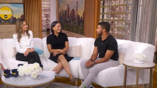 Jupe pull Carly Club Monaco portée par Stephanie Ramos vue dans Good Morning America le 21 août 2025