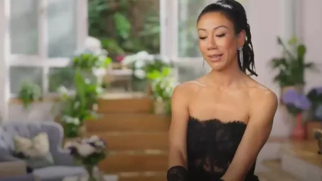 Dolce&Gabbana Lace corset top worn by Nessie Welschinger as seen in The Real Housewives of London (S01E01)