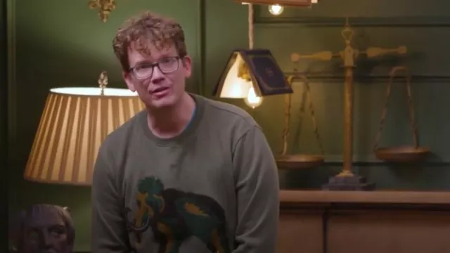 Bonobos Critter Supersoft Fleece Crew worn by Hank Green as seen in Smartypants (S02E05)