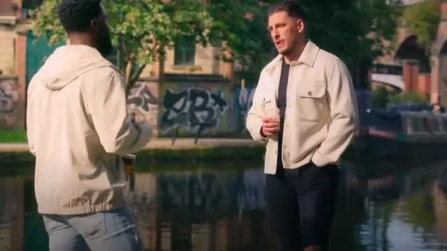 Surchemise en daim Zara portée par Jed Chouman vue dans Love Is Blind : UK (S02E06)