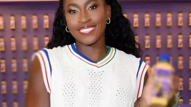 Suéter de punto NYC 2025 de Coco Gauff