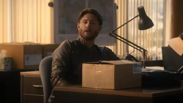 John Varvatos Biker Leather Jacket worn by Mark Meachum (Jensen Ackles) as seen in Countdown (S01E01)