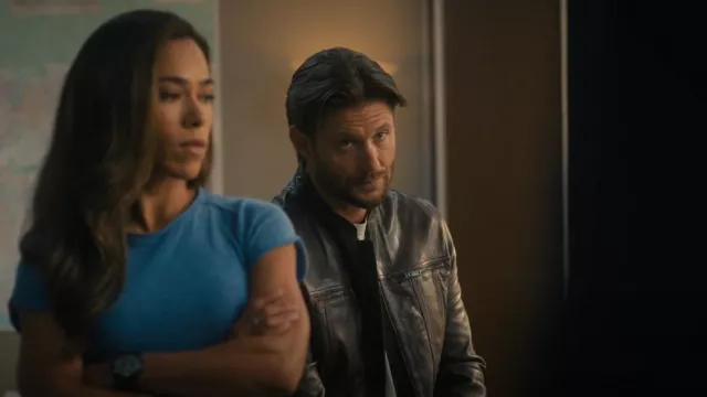 John Varvatos Brando Band Collar Jacket worn by Mark Meachum (Jensen Ackles) as seen in Countdown (S01E03)