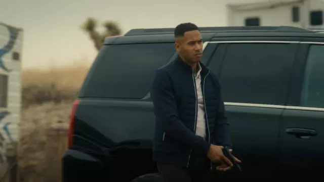 Veste Reiss Regular Fit portée par Keyonte Bell (Elliot Knight) comme on le voit dans Countdown (S01E06)