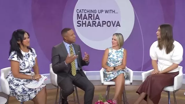 Gabriela Hearst Waverly Top in Ivory Recycled Wool worn by Maria Sharapova as seen in Today on August 25, 2025