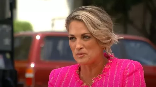 L'Agence Tinlee Jacket worn by Jamie Yuccas as seen in CBS Mornings on August 25, 2025