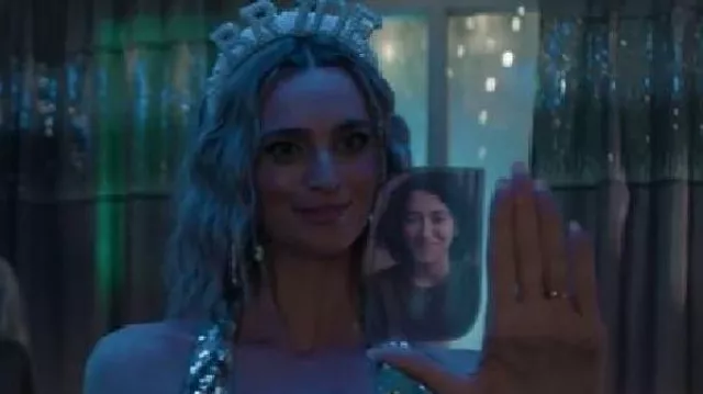 This Sequin Floral Dress worn by Ingrid Bannerman (Allegra Rose Edwards) in Upload (S04E01)