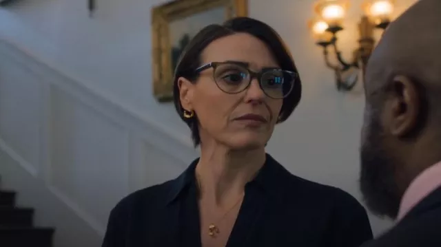 Alighieri Gold Stud Earrings worn by Abigail Dalton (Suranne Jones) as seen in Hostage (S01E02)